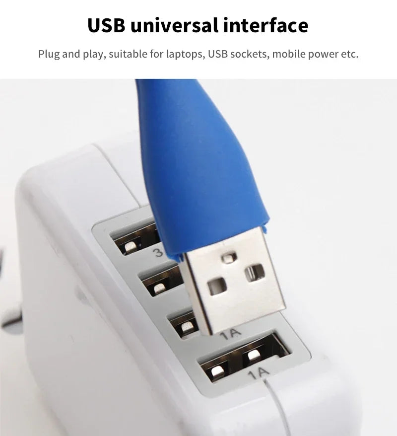 Luvikno | FlexiLight | USB LED Lampe | 360° Rotasjonsbar & Energisparende | Fleksibel Hals