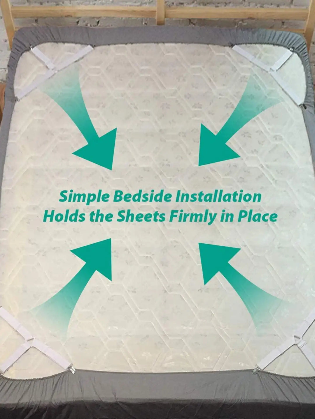 Luvikno | GRIPFIX Fitted Sheet Holder Set | 4-Pack Triangulære Sengetøysstrikker | Justerbare & Anti-skli – For Madrasser, Borddekk og Dekksystemer