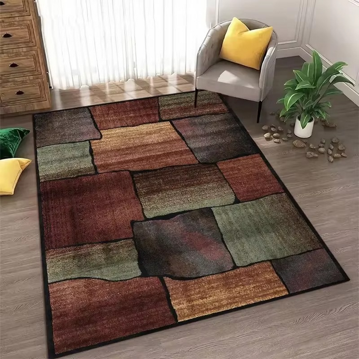 Elegant nordisk-inspirert geometrisk områdeteppet Luvikno