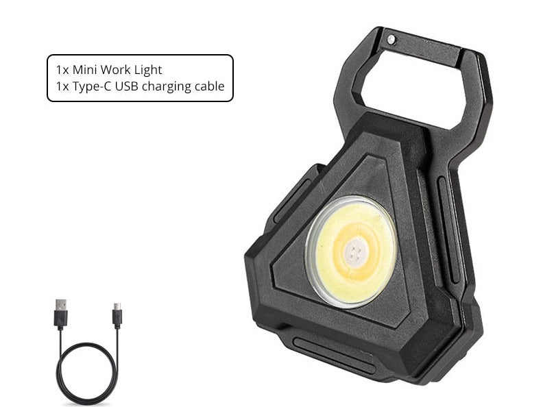 Mini LED Lommelykt USB Flaskekork Nøkkelring | Luvikno