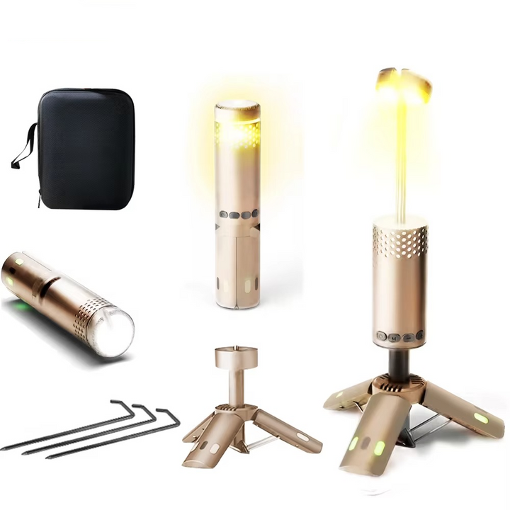 Multifunksjonell LED Campinglykt & Stativ Luvikno