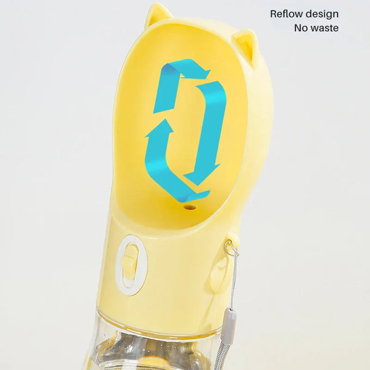 Luvikno | PetHydra Duo Dog Water Bottle with Food Bowl | 2-in-1 Outdoor Dispenser | For Small & Large Dogs & Cats
