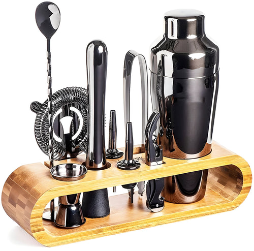 Cocktail shaker-set laget av rustfritt stål – 10-delt premium bartender-sett | Ideell for Luviknoandede drinker og fester | Luvikno