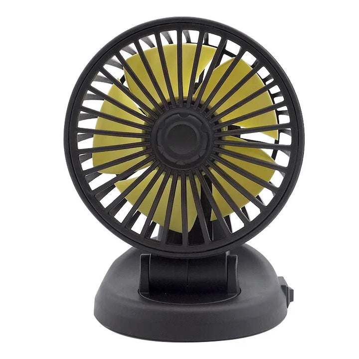 Luvikno | Ventoro Bilvifte 12V/24V/5V | USB eller Sigarettenner | Roterbar & Kompakt | For Bil, Lastebil, SUV, Campingvogn & Kontor