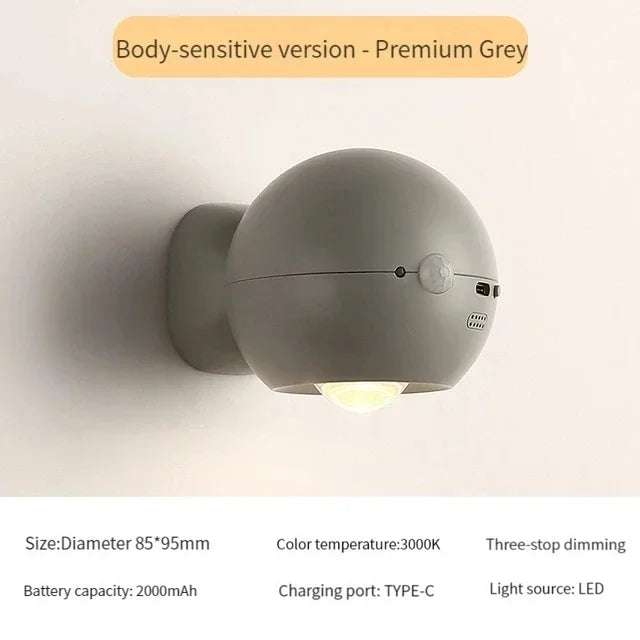 Roterende Mini Magnetisk Oppladbar Vegglampe | Luvikno