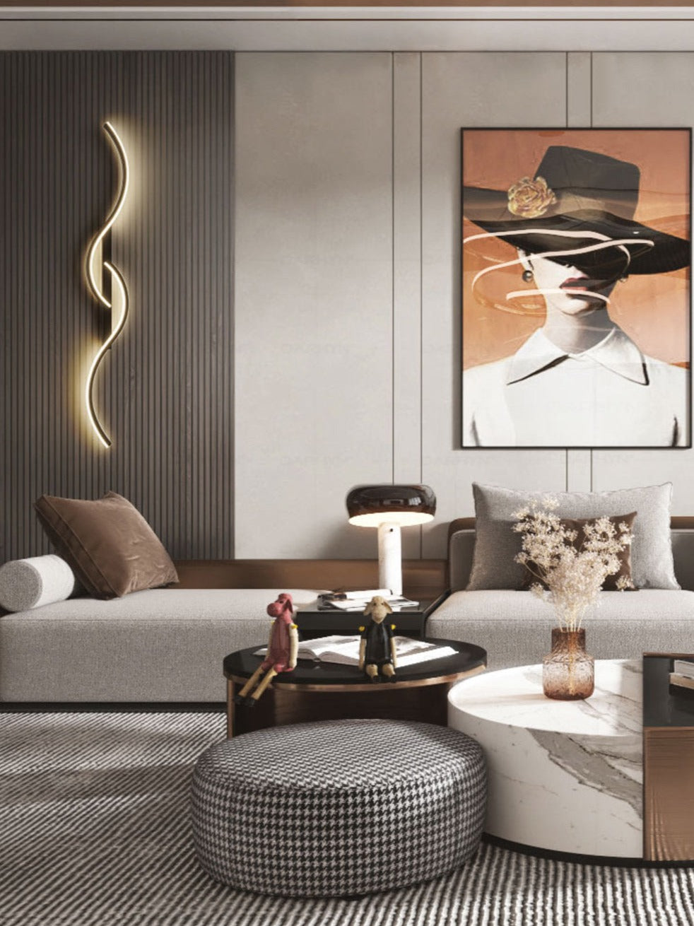 Luvikno | Moderne LED Vegglampe – Kunstnerisk Kombinasjon av Former