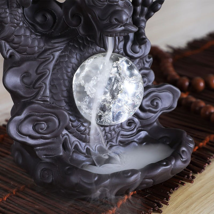 Mystic Dragon Lucky Clay Waterfall Burner | Luvikno