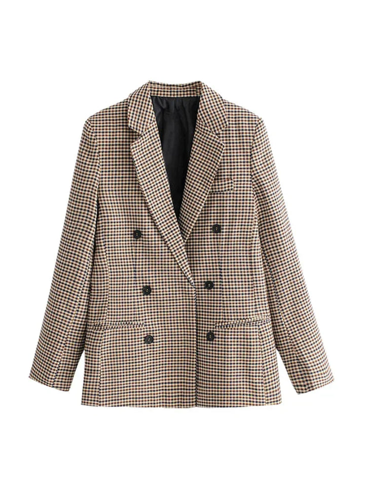 Luvik | Vintage rutete blazer for kvinner