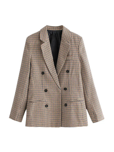 Luvik | Vintage rutete blazer for kvinner
