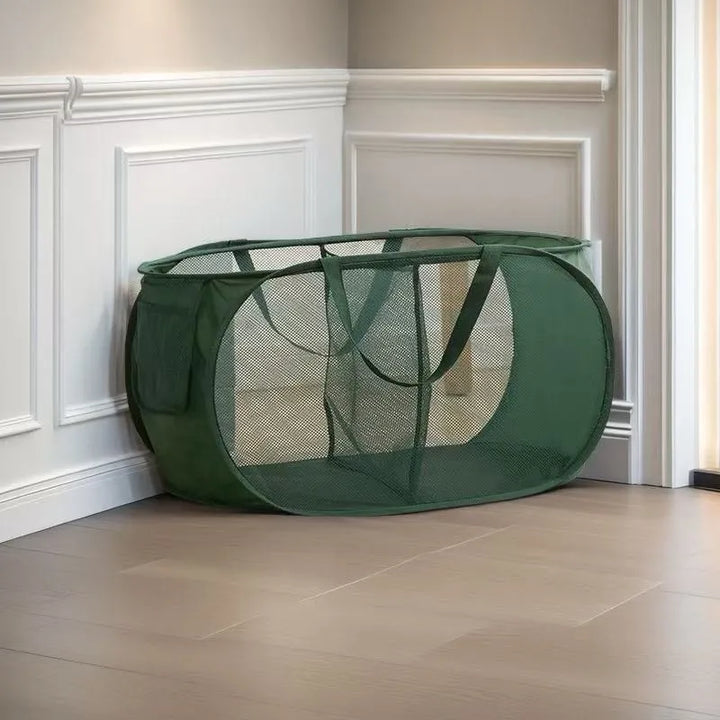 Luvikno | Vaskekurv Faltix | Pop-Up Design | Med Lommepose & Forsterket Ramme | Enkel eller med Dobbel Separasjon