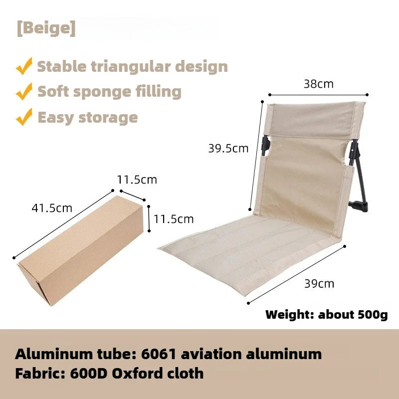 Luvikno | TREKASE Camping Felle Stol | Ultra-lett & værbestandig | Aluminiumsramme | Polstret for ekstra komfort | Rask å montere