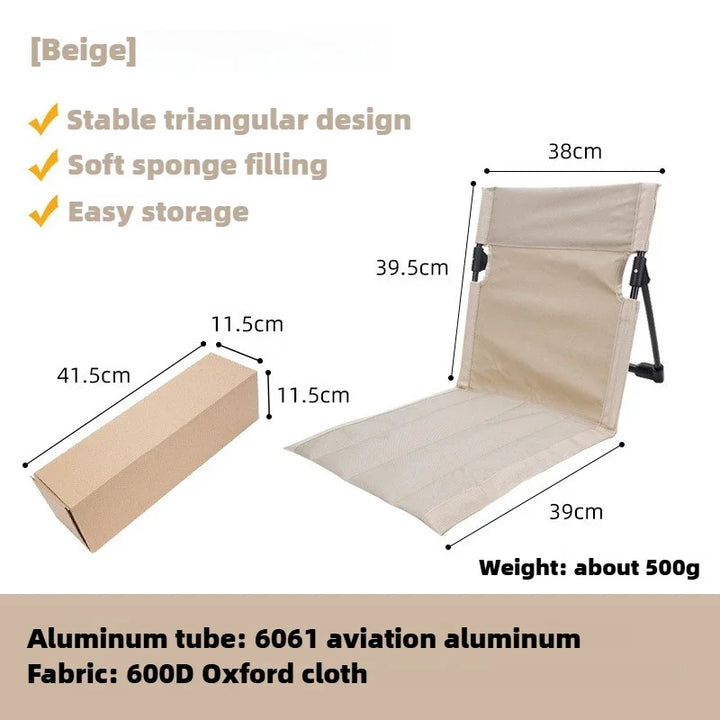 Luvikno | TREKASE Camping Felle Stol | Ultra-lett & værbestandig | Aluminiumsramme | Polstret for ekstra komfort | Rask å montere