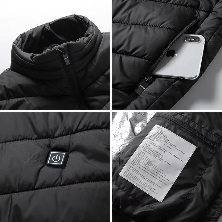 Unisex USB-drevet oppvarmet vest for friluftsentusiaster Luvikno