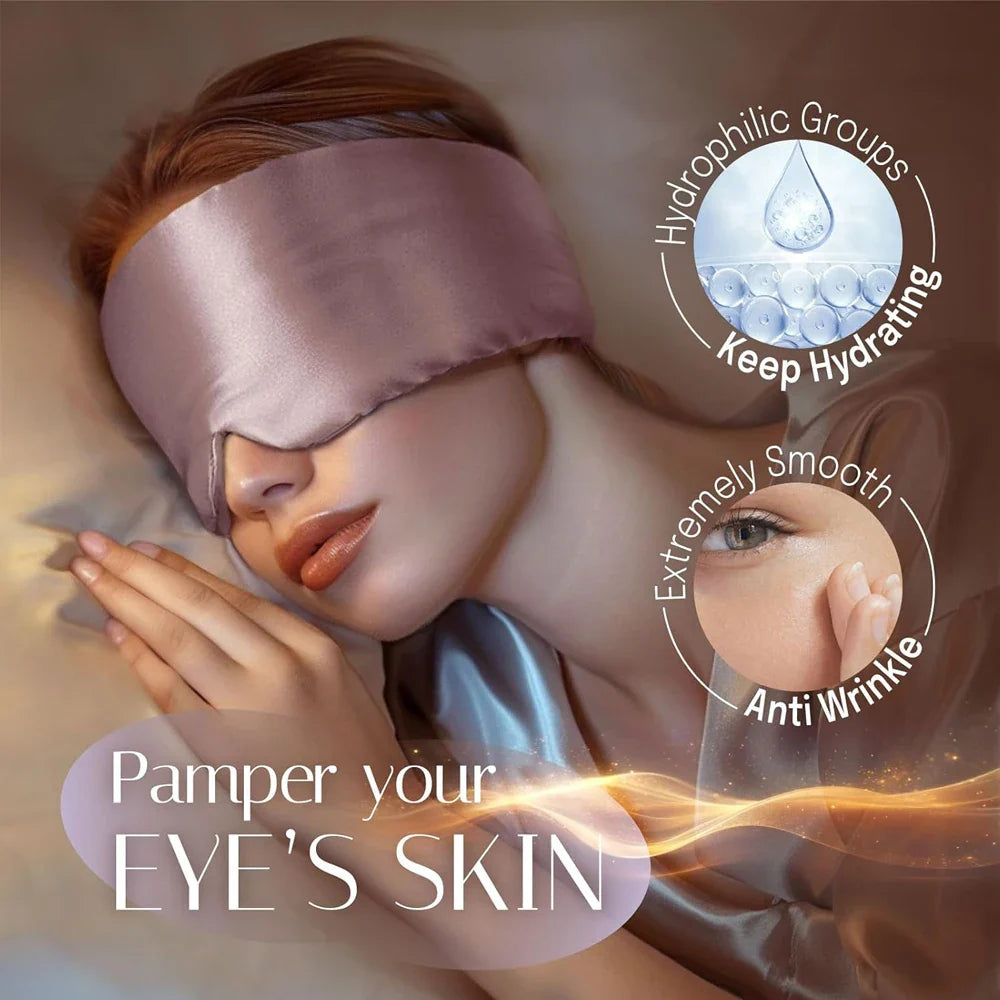 Luvikno | Silana DreamSil Søvnmaske laget av 100% Mulberry Silke | Lysblokkerende & Polstret | Supermyk & Pustende | For Reising, Søvn & Avslapning