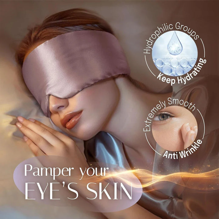 Luvikno | Silana DreamSil Søvnmaske laget av 100% Mulberry Silke | Lysblokkerende & Polstret | Supermyk & Pustende | For Reising, Søvn & Avslapning