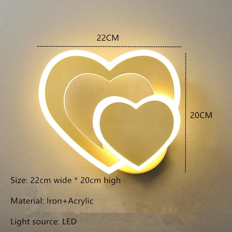 HeartGlow Vegglampe - Moderne LED Belysning Luvikno