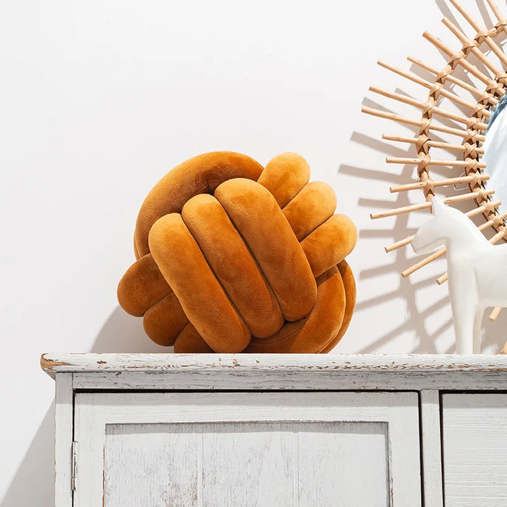 Plush Knot Cushion (Velour) | Luvikno