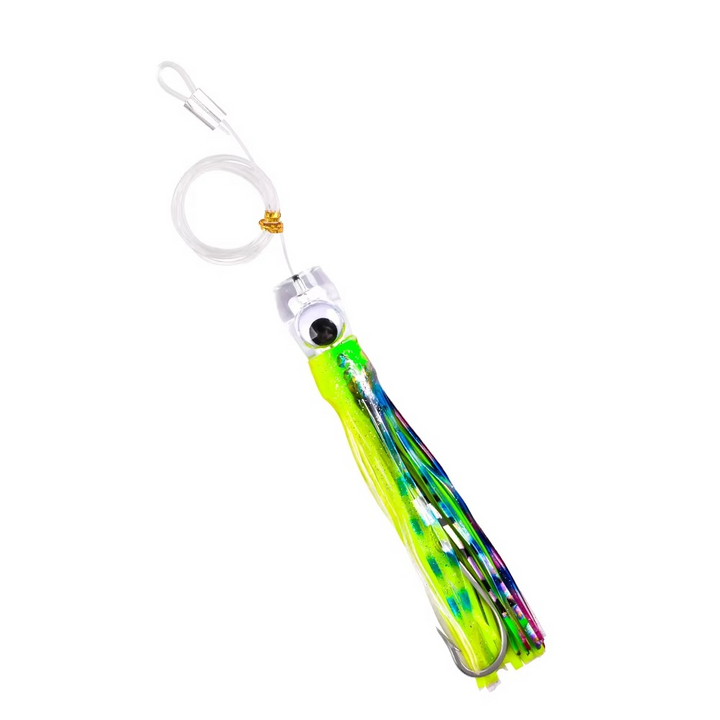 5pcs Rigged Trolling Skirt Tuna Lures for Mahi, Marlin, Shark and Wahoo – Big Game Saltwater Lures Luvikno