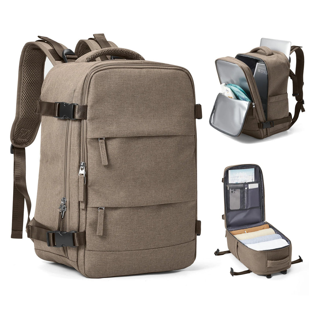 Luvikno | Reise Ryggsekk Travomate | Vanntett & Allsidig | 15.6" Laptoprom | Stor Kapasitet med Fukt-Tørr Separasjon