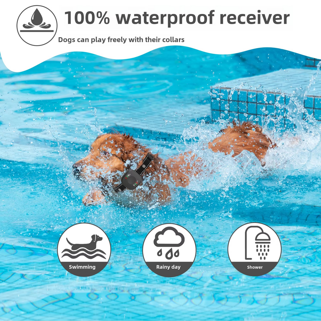 Ultimate Safety 1,574.8 fot Trådløst Hundegjerde System med Oppladbar, Vanntett Halsbånd Luvikno