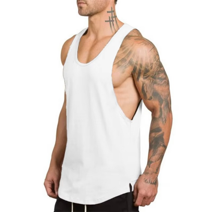 Herres Bomull Pustende Ermeløs Trenings Tank Top Luvikno