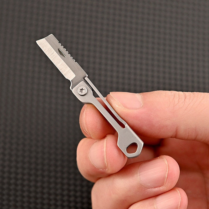 Pocket Size Rustfritt Stål Sammenleggbart Campingkniv | Luvikno