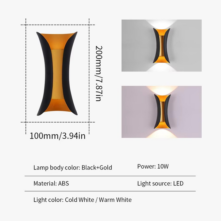 Moderne Dual-Tone LED Vegglampe – Vanntett & Minimalistisk for Innendørs & Utendørs Luvikno