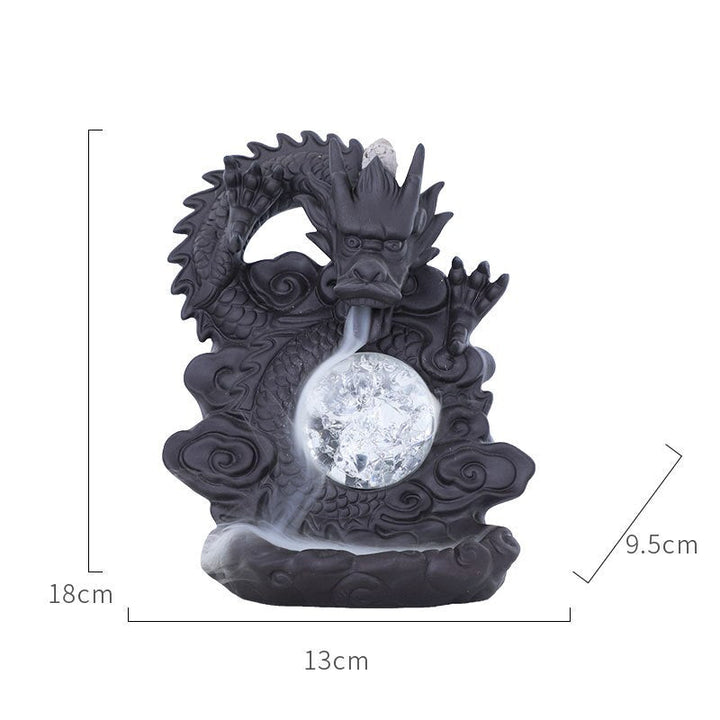 Mystic Dragon Lucky Clay Waterfall Burner | Luvikno