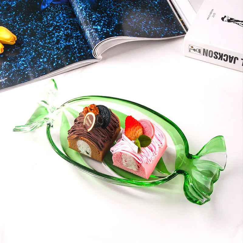 Godteri-formet Glass Snack Tallerken