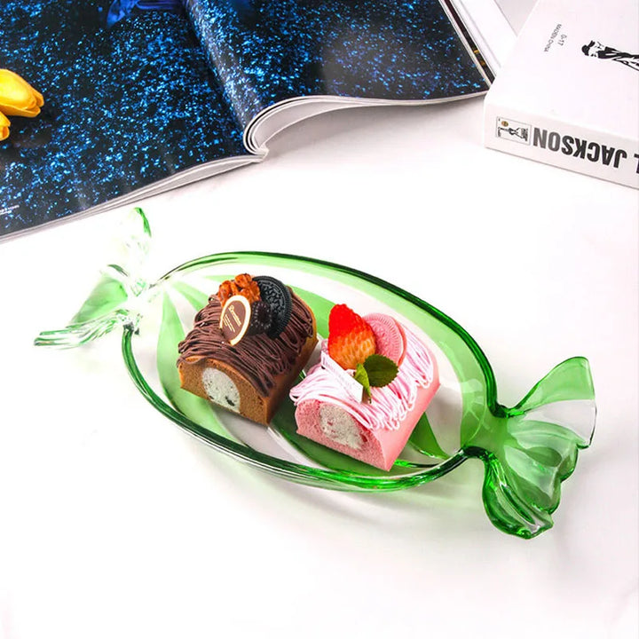 Candy-formet glass snacktallerken | Luvikno