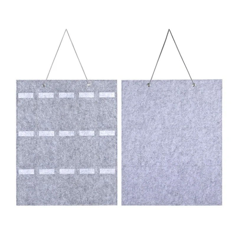 Luvikno | GlasSpace Organizer | Veggmontert Brilleholder | Sammenleggbar Solbrilleoppbevaringspose | Plassbesparende & Støvtett | 42 × 38 cm