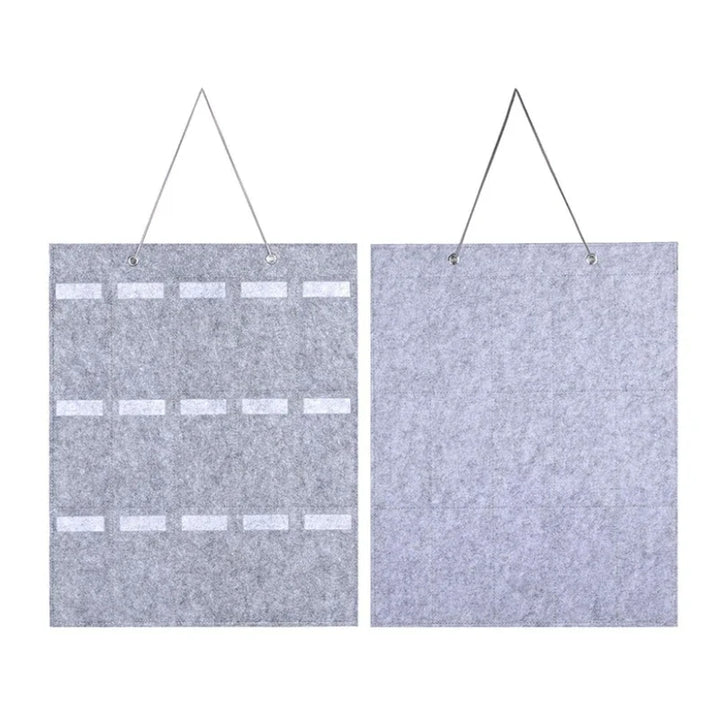 Luvikno | GlasSpace Organizer | Veggmontert Brilleholder | Sammenleggbar Solbrilleoppbevaringspose | Plassbesparende & Støvtett | 42 × 38 cm