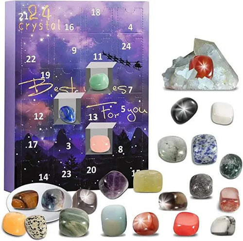 Luvikno | Adventskalender med 24 ekte edelstener for unge utforskere