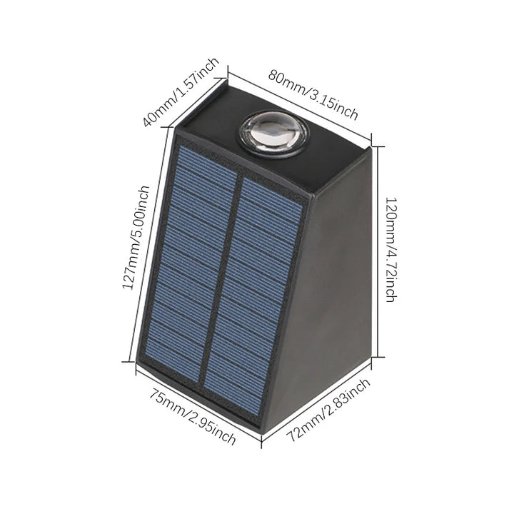 Solar LED Vegglys Luvikno