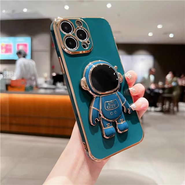 Astronaut Kickstand Myk Etui for Ulike iPhone Modeller Luvikno