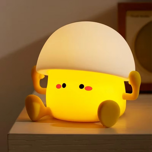 Sjarmerende sopp & eggeplomme LED nattlys Luvikno