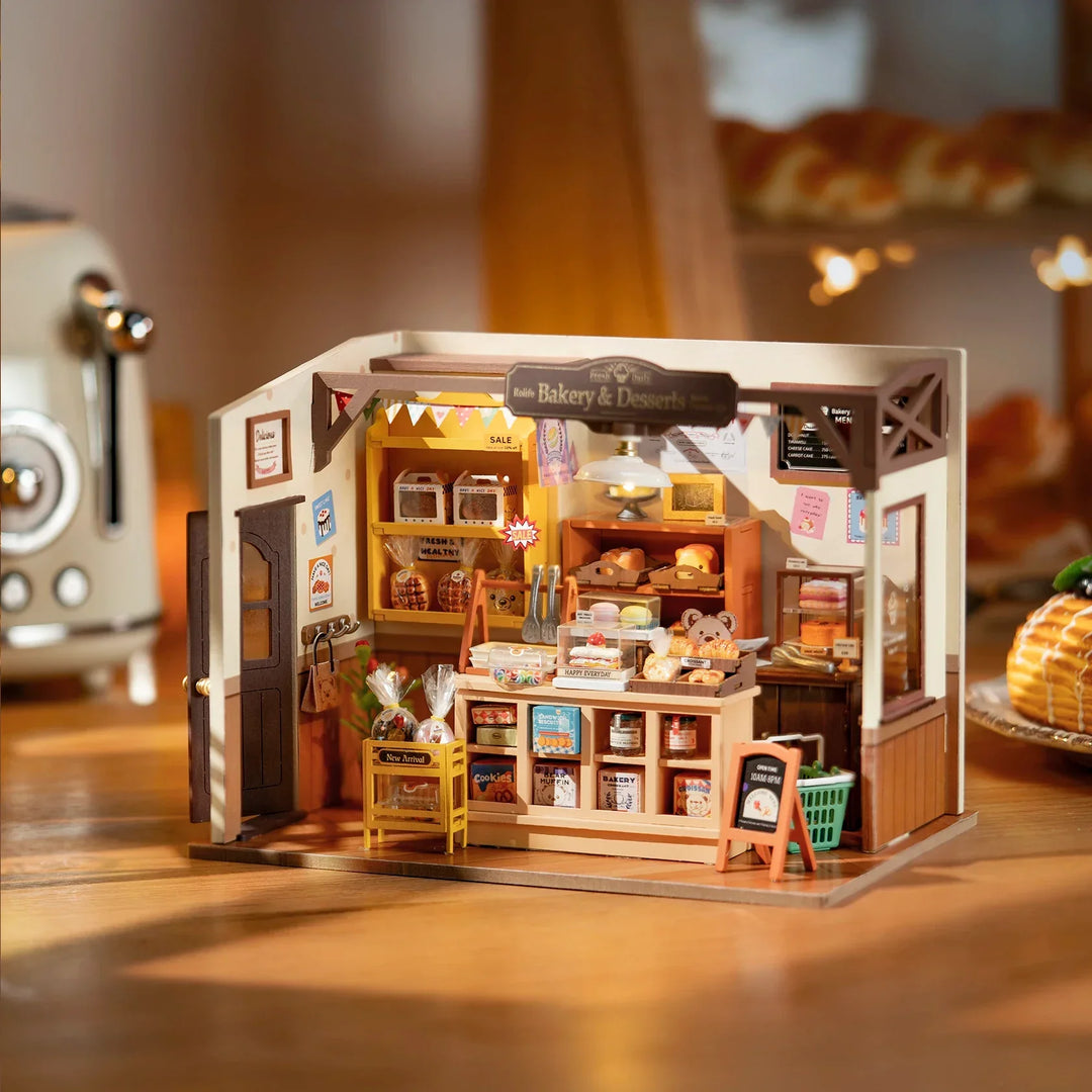 Miniatyr Kafé Tre AssemLuviknoy DIY Bakeri Sett | Luvikno