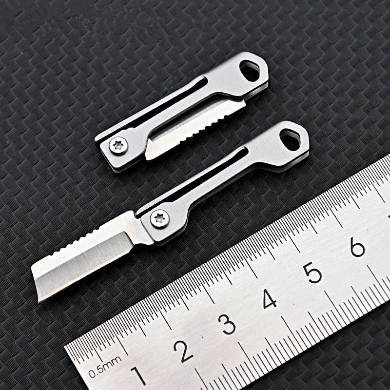 Pocket Size Rustfritt Stål Sammenleggbart Campingkniv | Luvikno