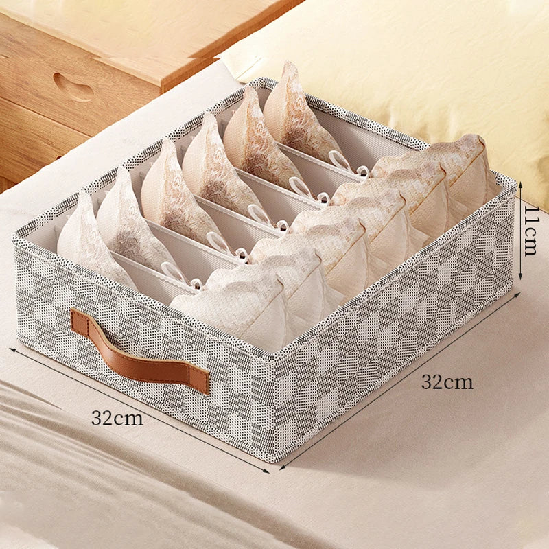 Luvikno | OrgaNest Skuffeorganisatorboks | For Undertøy & Sokker | Sammenleggbar & Plassbesparende | Høykvalitets Polyester