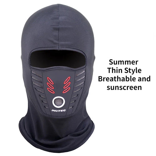 Vindbeskyttende Pustende MC Vinter Full Face Maske | Luvikno