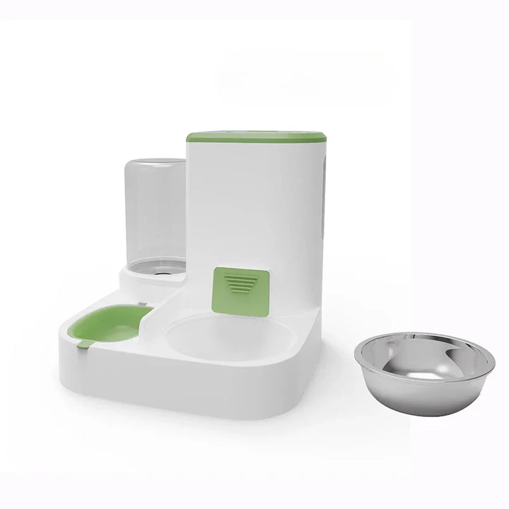 Luvikno | Feedipet Mat & Vann Dispenser for Katter & Hunder | Automatisk Fylling | 2-i-1 Skålsett