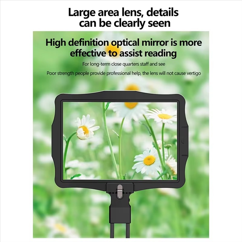 LED Belyset Håndfri Forstørrelsesglass med 5X Byttbar Linse Luvikno