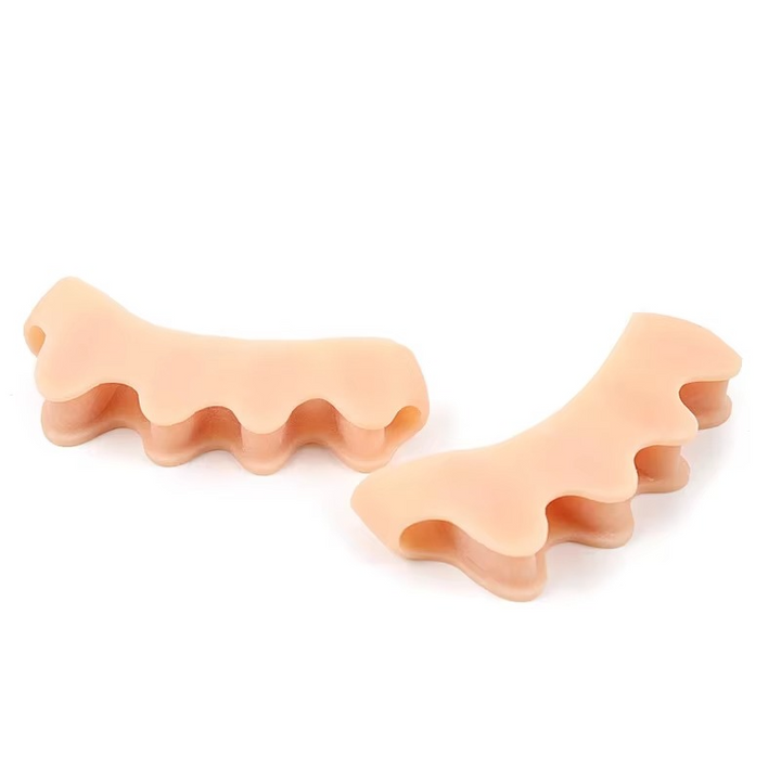 Myke silikon tåseparatorer for hallux valgus lindring og justering, 1 par Luvikno