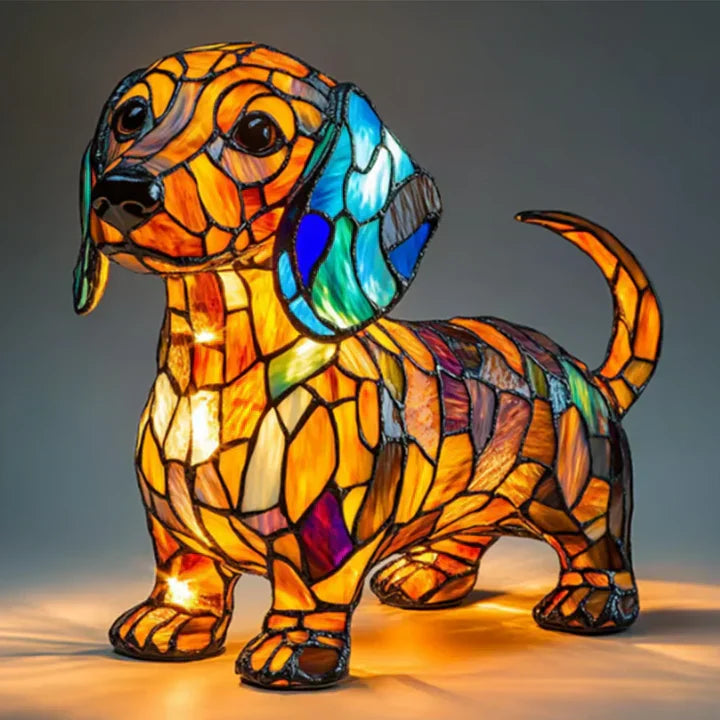 Lumidog Håndlaget Opplysende Hundelampe – Ambient Belysning og Gave | Luvikno