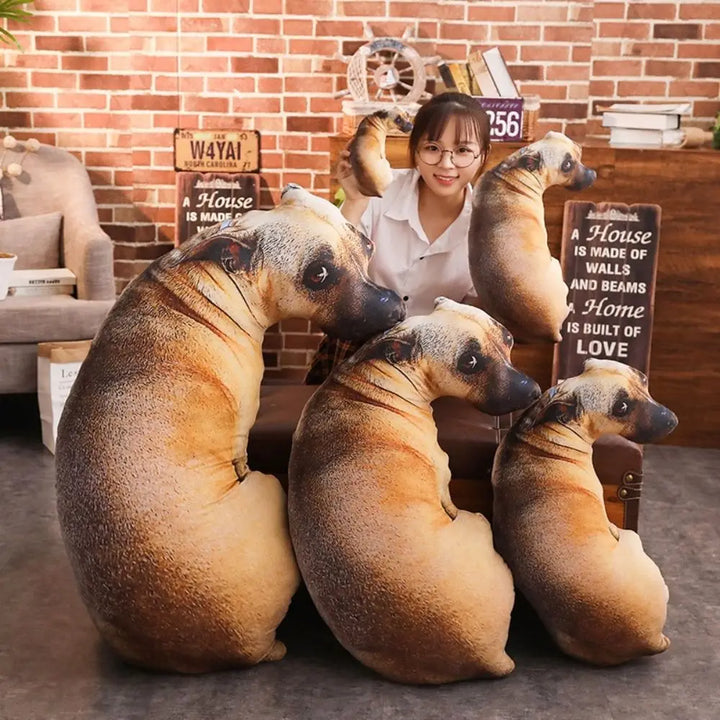 Luvikno | Realistiske Hundemyke Hund Plush Puter