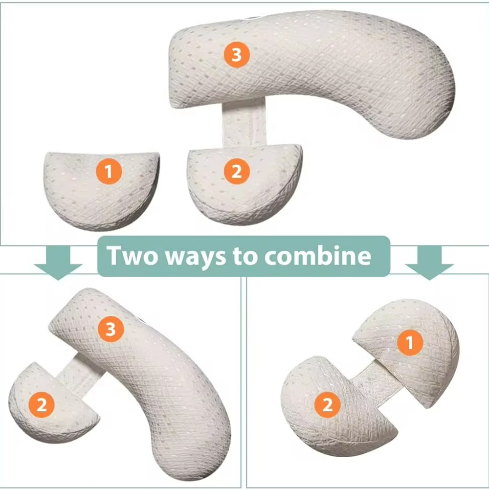 ComfyMama U-formet graviditetpute – Full kroppsstøtte & vaskbart trekk | Luvikno