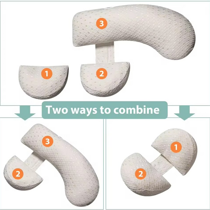 ComfyMama U-formet graviditetpute – Full kroppsstøtte & vaskbart trekk | Luvikno