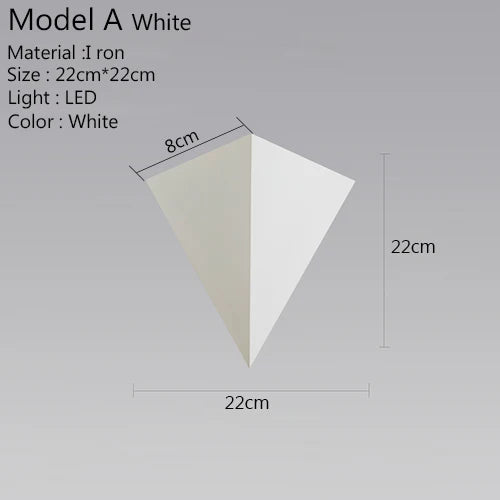 TriGlow Light - Modern LED Vegglampe 3W Luvikno