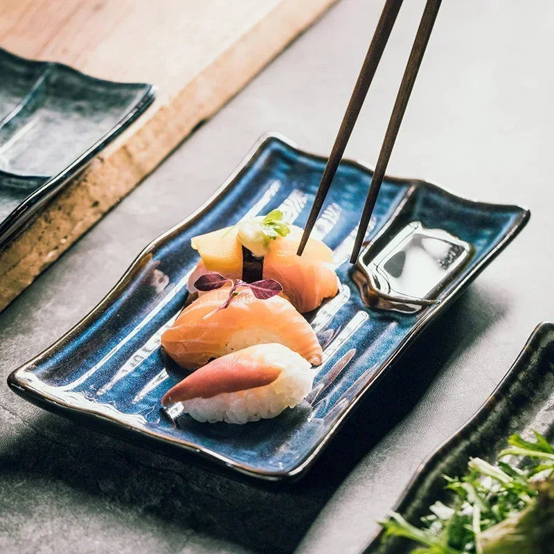 Håndverks keramiske sushi tallerkener Luvikno