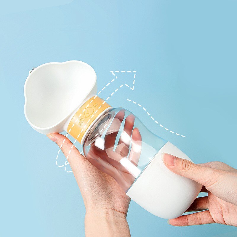 2in1 Smart Pet Portable Water Bottle Feeder | Luvikno